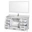 Meuble-lavabo simple autoportant 60 po avec plateau en marbre Sheffield et miroir 58 po Sheffield-115621759-97648026