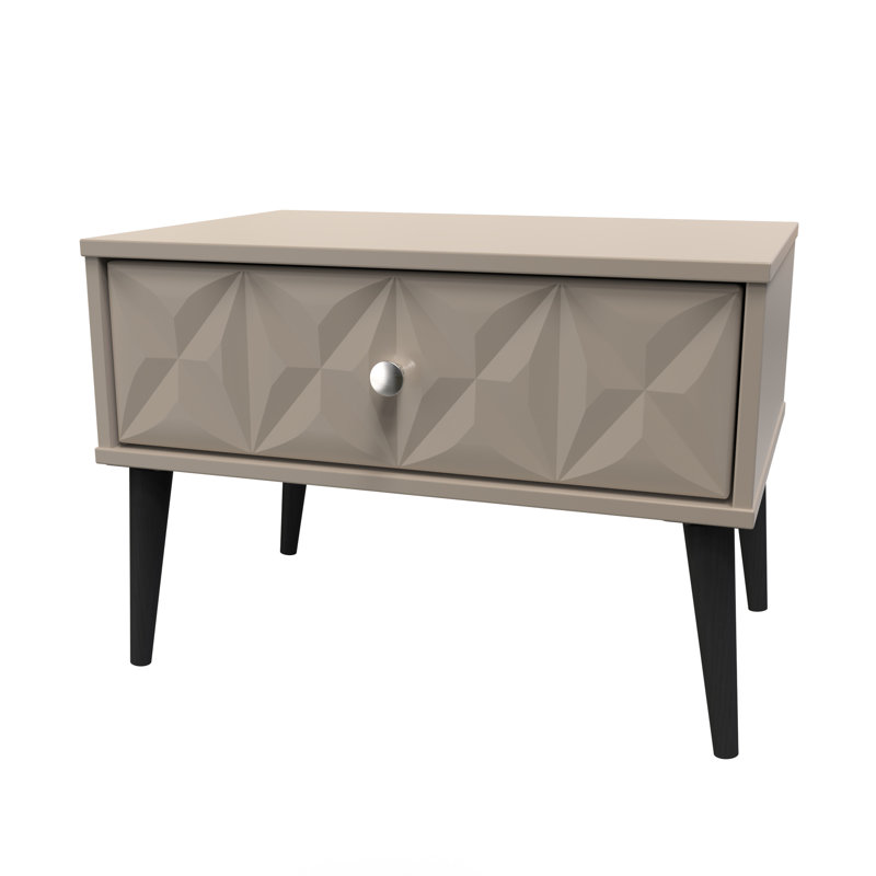 Carnlea 1 Drawer Midi Chest (Ready Assembled), Mushroom Matt
