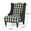 Fauteuil club haut dossier en tissu TODDman