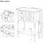 Console rectangulaire blanche avec pieds stables et tiroirs-1951567172