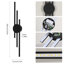 3-Light 58Cm Black Flush Mounted Sconce