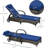 - Pool Chair With 5 Settings , Wheels, Cushion & , Brown And Dark Blue Pe Lounger Of , Adjustable Levels, Relax Seat