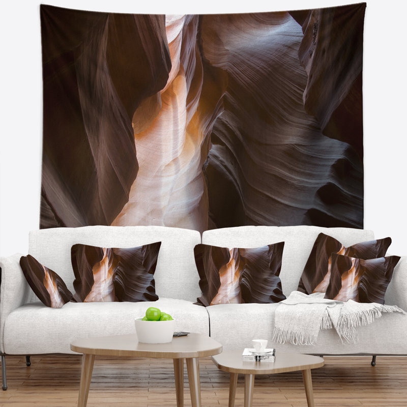 Tapisserie paysage brun antilope, H 50 po x l 60 po