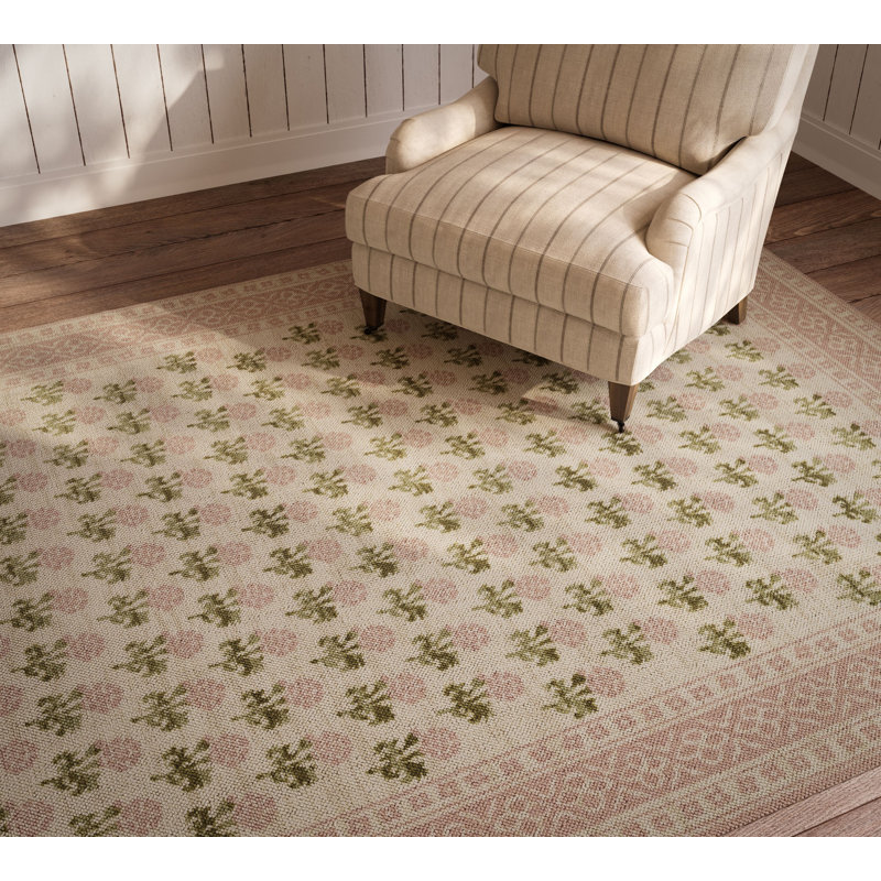 Tapis rose traditionnel en laine et nylon Anders, Tapis de couloir 2 pi 3 po x 7 pi 6 po