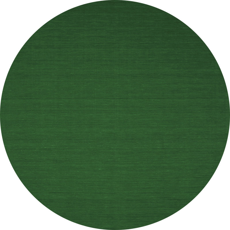 Tapis contemporains vert émeraude lavable à la machine 189, Rond 5 pi