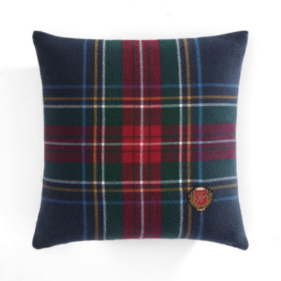 Tommy Hilfiger Devon Tartan Blue Throw Pillow