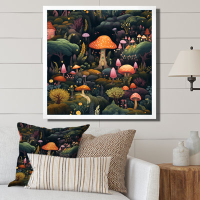 Magical Mushroom Enchanted Forest - Art mural champignon