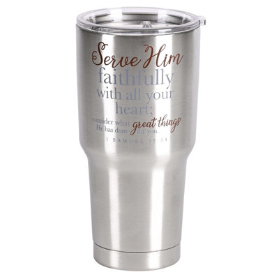 Dicksons Inc 30oz. Double Wall Insulated Stainless Steel Travel Tumbler