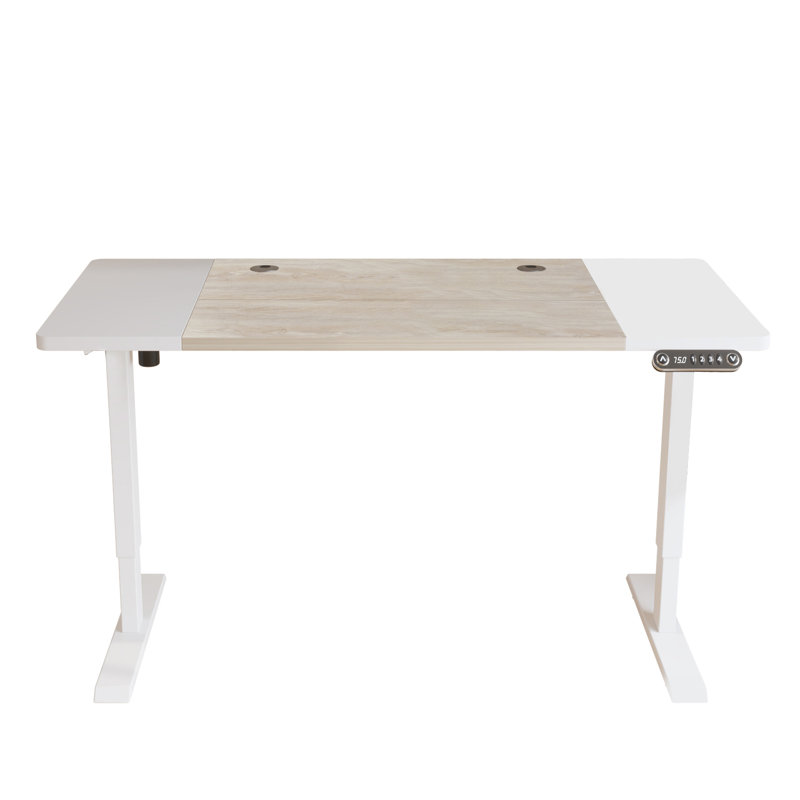 Sedgefield Adjustable Metal Base Standing Desk, White, White