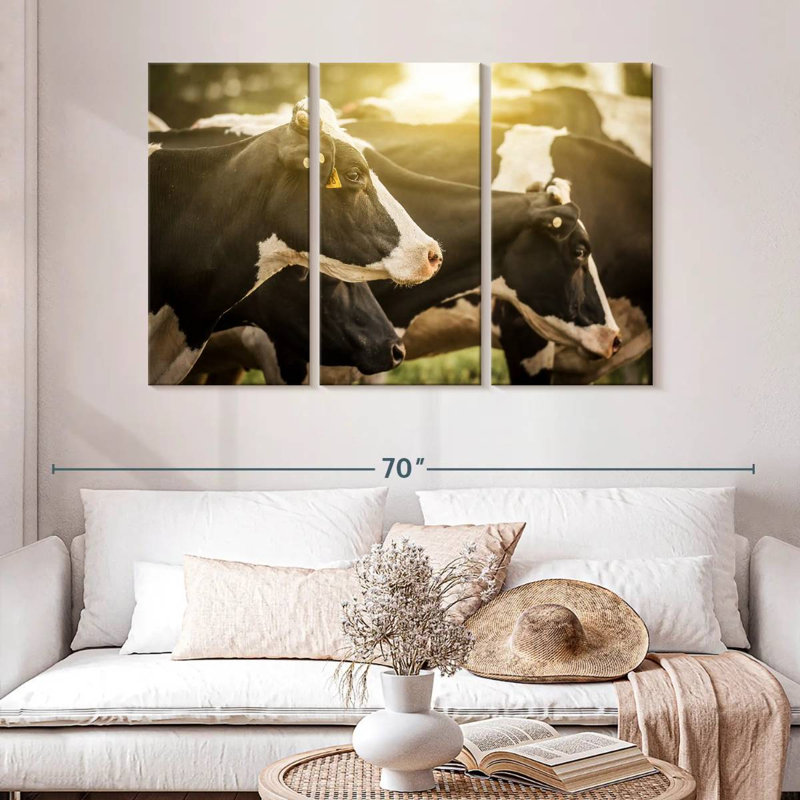Brampt Holsteins Cows, 32" H x 50" W