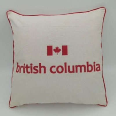 O Canada Provinces - British Columbia Square Cotton Throw Pillow