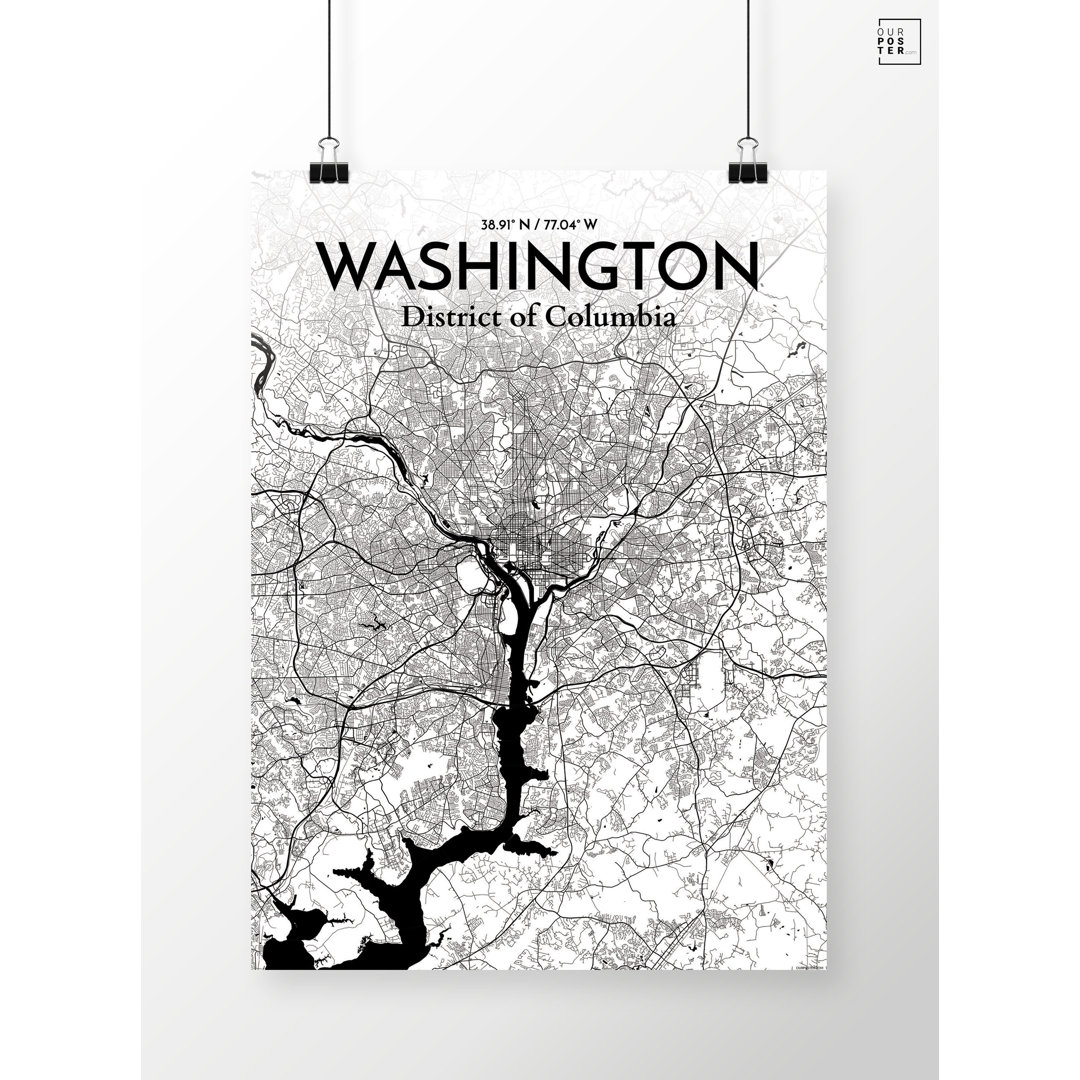 " Washington DC City Map " OurPoster.com 