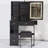 29.2" Small Size Left Drawer Desktop Vanity Table + Cushioned Stool