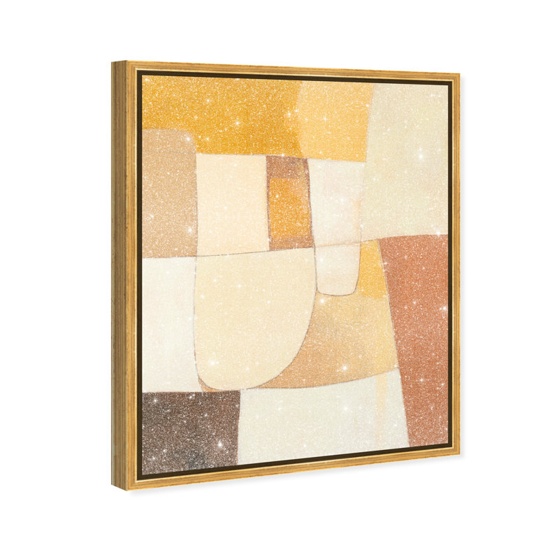 Tawny Hues II Canvas Abstract Print by Oliver Gal, Black Frame, 16 x 20, 37"H x 31"W, Gold Frame