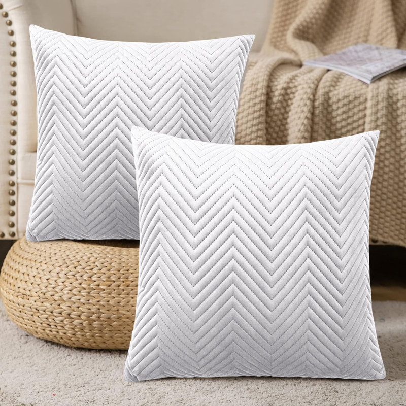 Square Cushion Cover, Silver