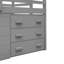 Lit mezzanine simple avec armoire et tablette - gris-1976283201