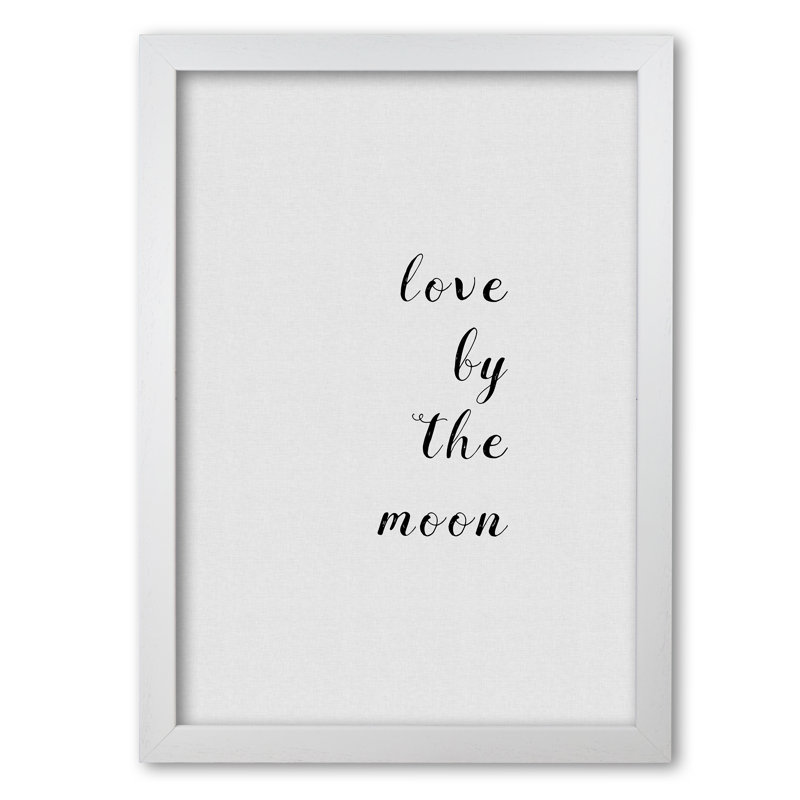 Love By The Moon - Print, White Grain Frame, 42 cm H x 30 cm W x 5 cm D