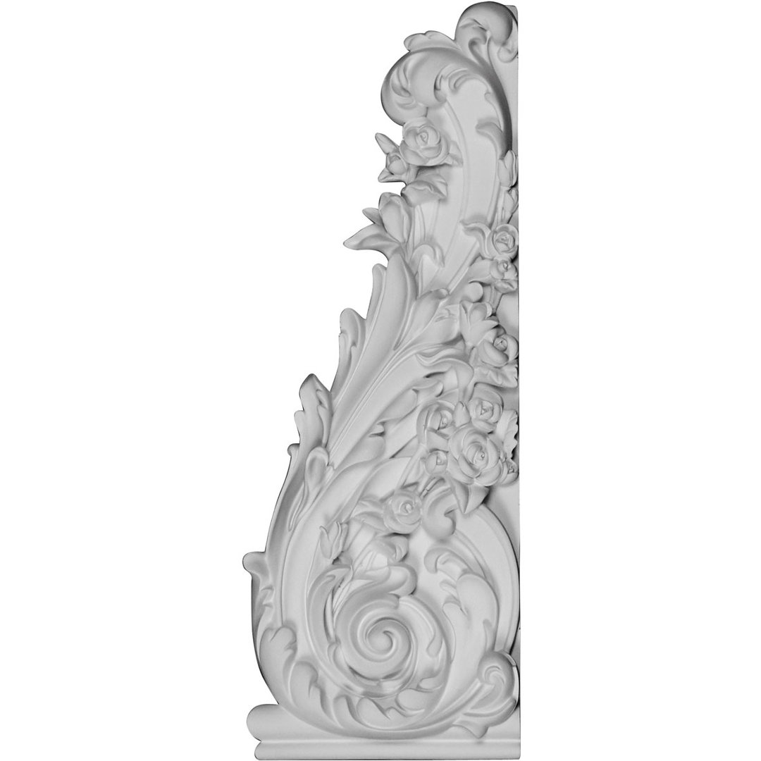 Logan 6.25'' H x 17.25'' W x 1.125'' D Urethane Onlay Scroll Ekena Millwork