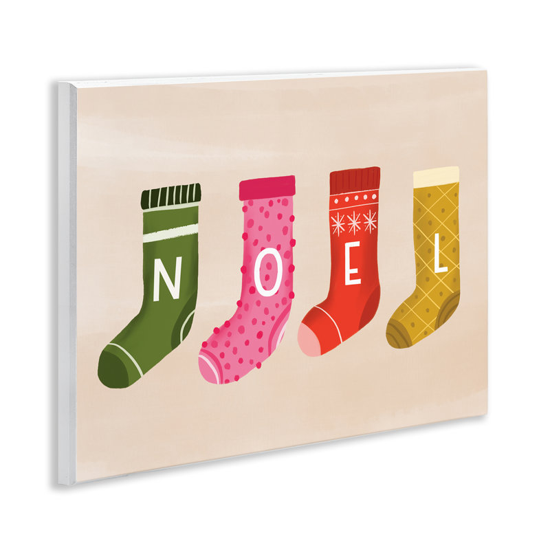 Art mural, bas de Noël Noel, design par Isabela Schielke