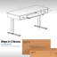 Bureau électrique VIVO 55 po x 24 po avec pieds à l'arrière, plateau brun rétro, série RB5MN-97136540