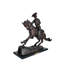 Bronze Frederick Remington Cowboy on Horse Table Top Sculpture