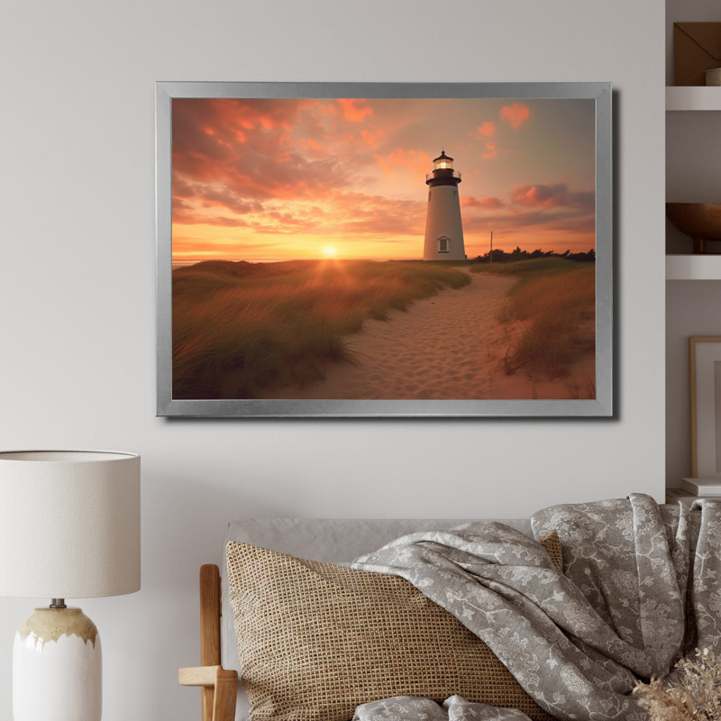 Coucher de soleil sur le Delaware, impression sur toile, H 12 po x l 20 po x P 1 po, Cadre photo argenté