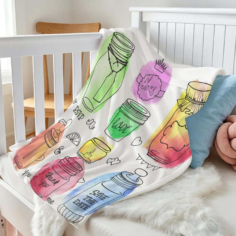 Jeté transparent en flanelle molletonnée, bocaux Mason, Jeté 30 po x 40 po