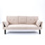 Lit pliant multifonctionnel en coton et en lin de 70 pouces, porte-gobelet pour les pizzas, rangement pratique pour les accoudoirs, petits espaces convenables avec rangement latéral central, appartement pour 2 personnes-1677491834-1677491779