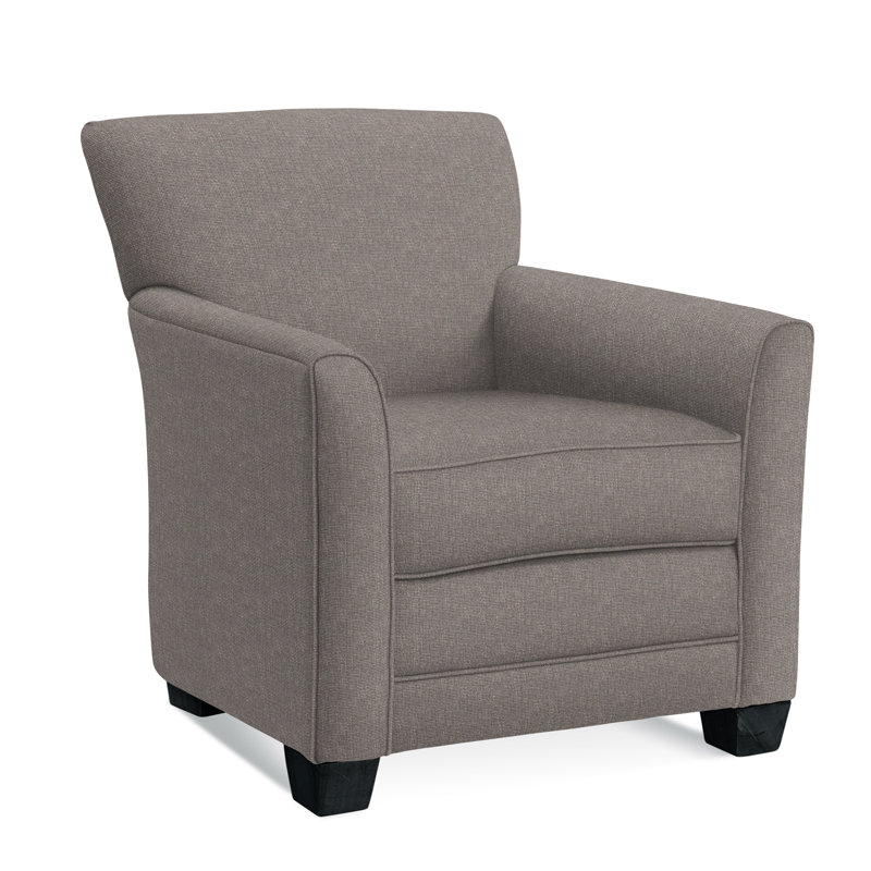 Buckley Armchair, Black Finish, Snow Crypton Performance; 0884-91