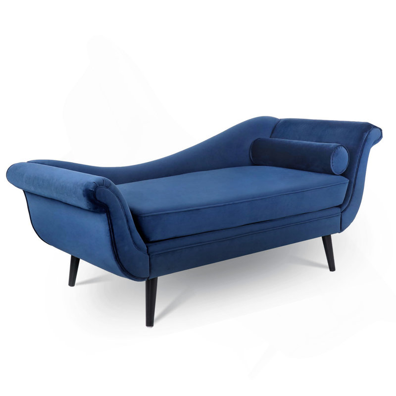 Chaise longue avec canapé à accoudoirs à volutes