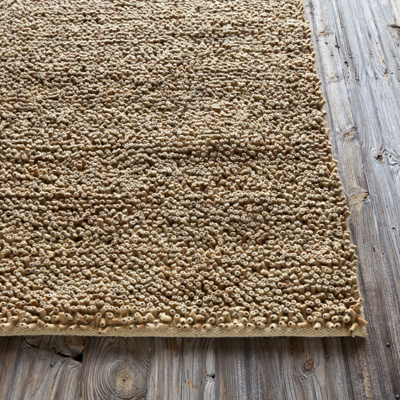 Ambiance Wool Area Rug in Tan, Round 7'9" x 7'9"