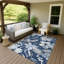 Machine Washable Indoor/Outdoor Millner ACN2260 Floral Rug-670586982