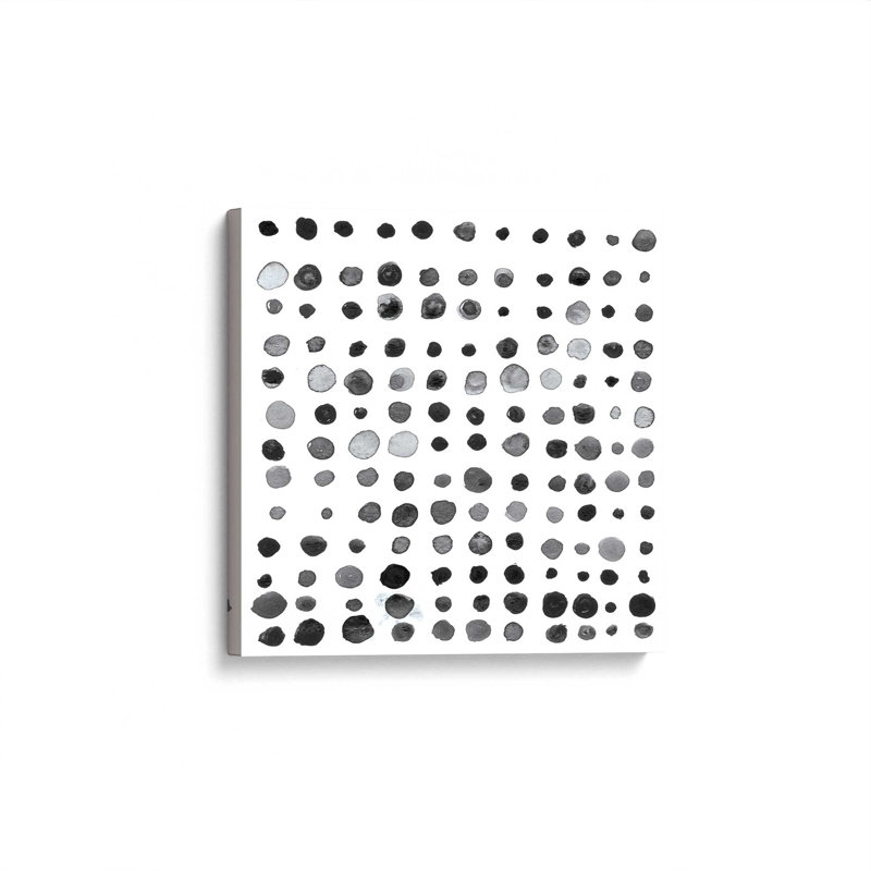 Order in Black and White Wrapped Canvas Print, 12" H x 12" W