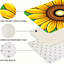 Ensemble de 2 tapis de sol en flanelle à motifs de tournesols colorés