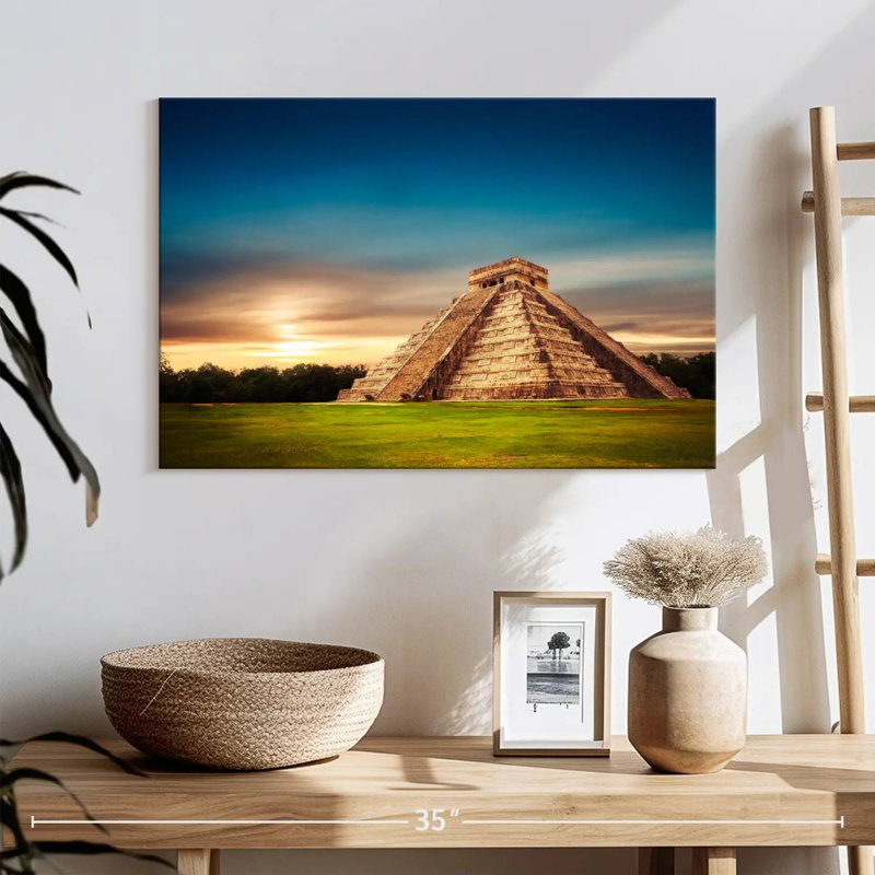 Adella Chichen Itza Pyramid, 16" H x 24" W