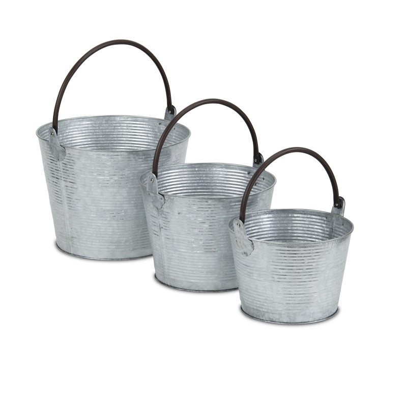 Ensemble de pots en métal 3 pièces