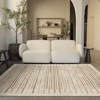 Tapis crème rayé Danese