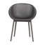 All-Weather 2 chaises modernes gris chaud et table carrée multifonctionnelle - plateau de table en Pp sur pieds en métal (blanc, kaki), patins antidérapants, Pp de haute qualité, filet respirant, structure-883233229
