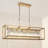 Daine 6 - Light 36" Dimmable Square/Rectangle Chandelier with Crystal Accents