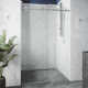 Elan E-Class 60-64" W x 76" H Sliding Frameless Shower Door with 3/8" Clear Glass
