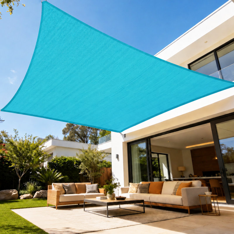 Royal Shade Rectangle 200 GSM Sun Shade Sail, Turquoise, 12 ft. x 20 ft.