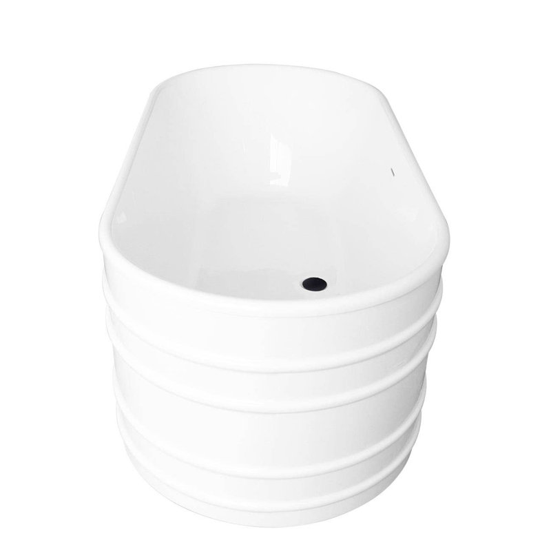 Preston 67'' x 30.75'' Soaking Acrylic Bathtub, Matte Black