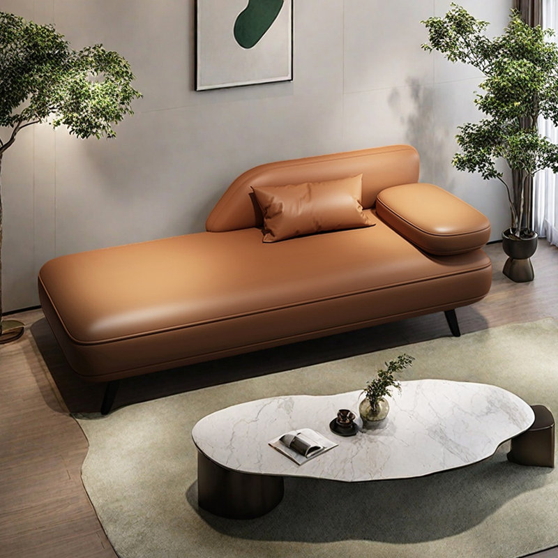 Chaise longue d'intérieur Modern Modern, Orange, Orienté à droite