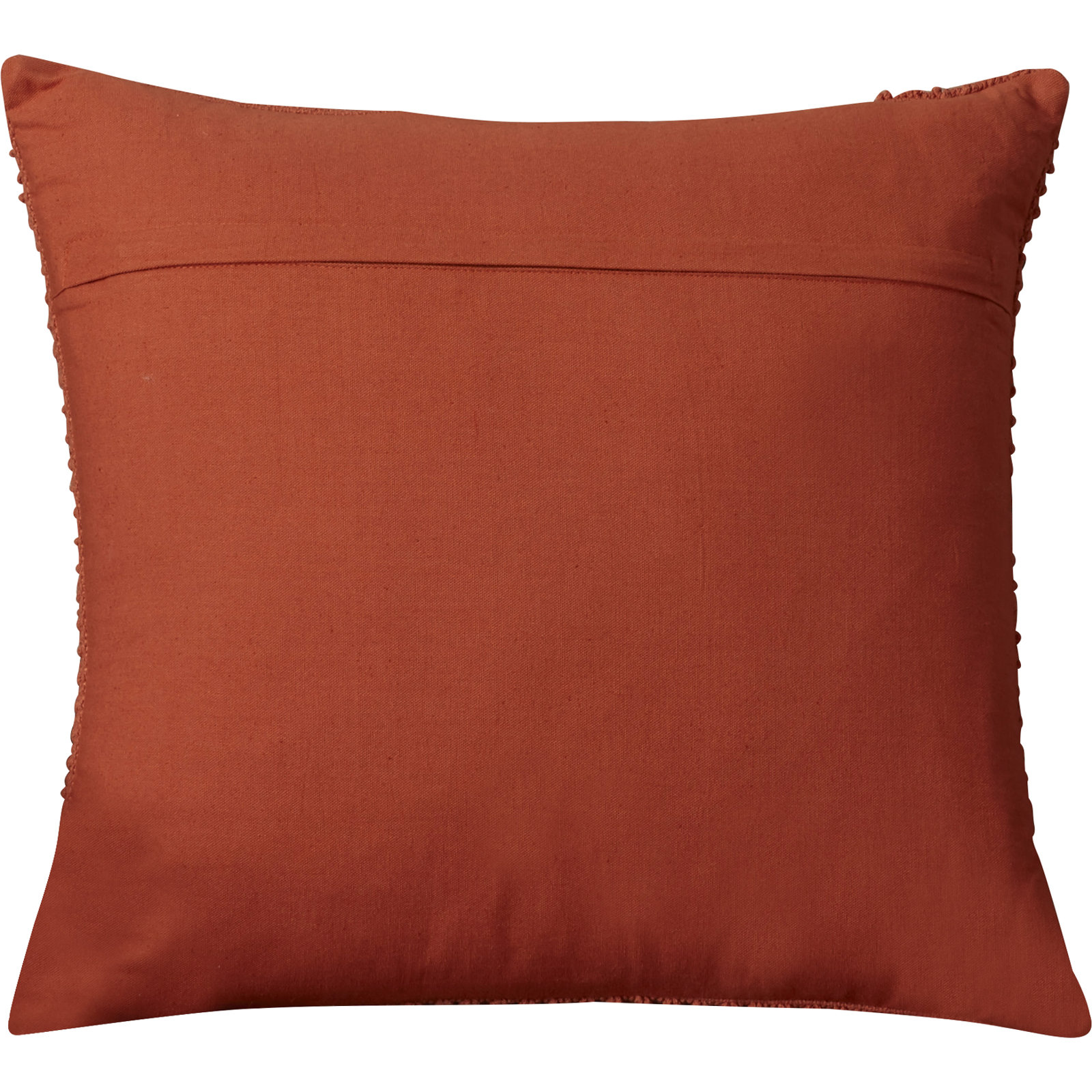 Mansel Textured Throw Pillow, Dark Orange, Square 20", Polyester