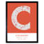 Coventry England United Kingdom City Map Orange - Single Picture Frame Typography