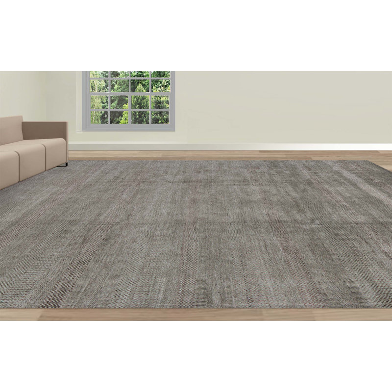 Area Rug in Gray, Rectangle 9' x 12'1"