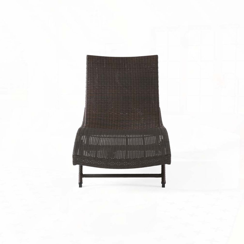 Patio Double Chaise Lounge, Brown