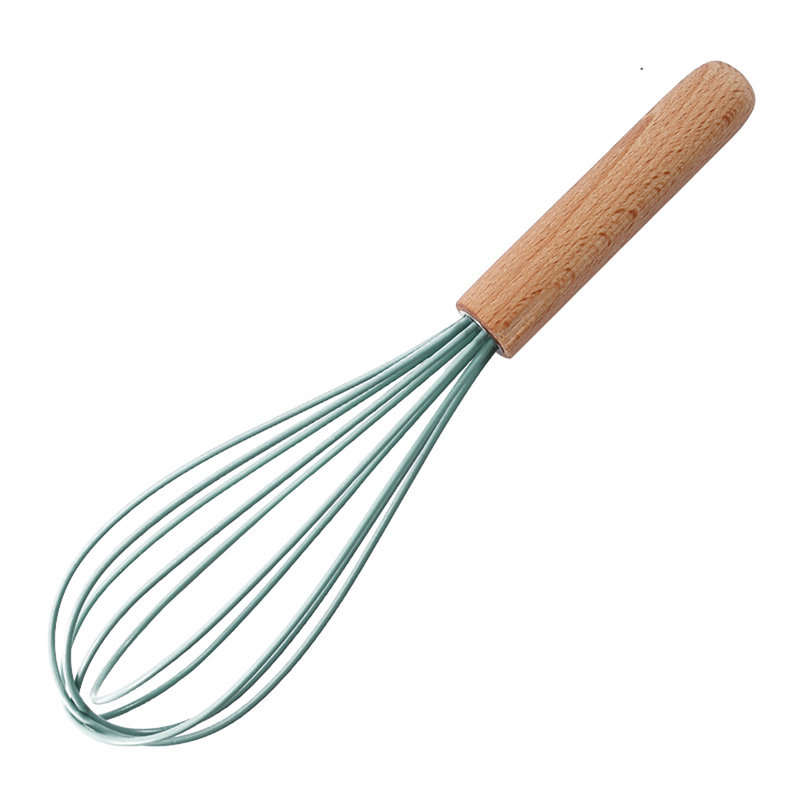 Ustensile de cuisine 10 pouces pour batteur à œuf confortable en silicone, Vert foncé
