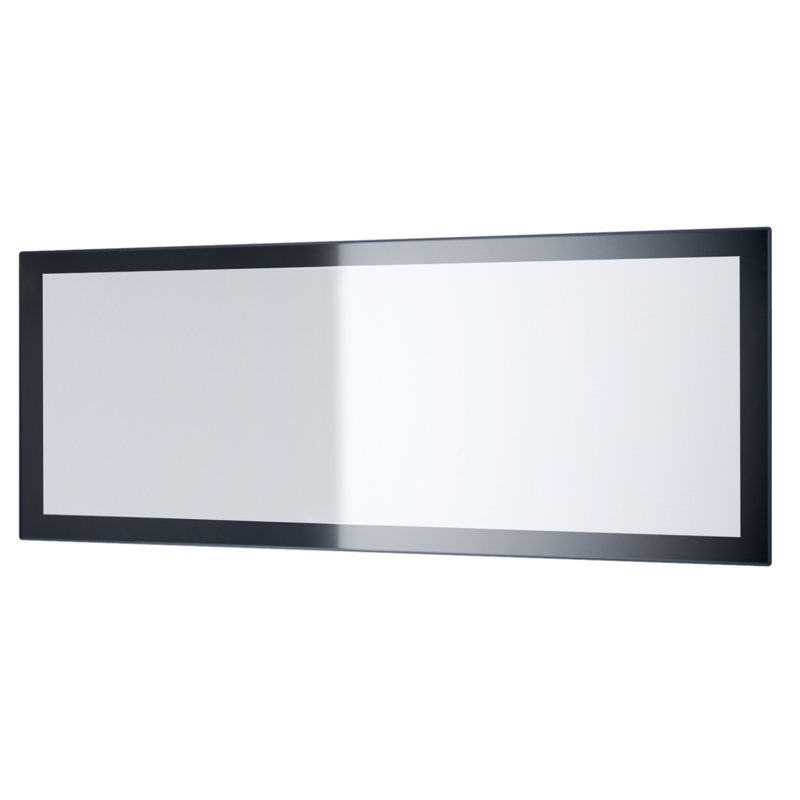 Comptche Engineered Wood Flat Wall Mirror, 139cm H x 55cm W, High-Gloss Black