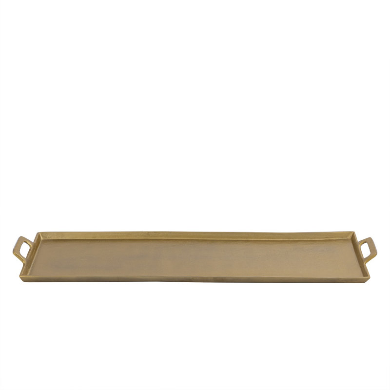 Aluminum Tray, 0.5" H x 34" W x 10" D, Brass